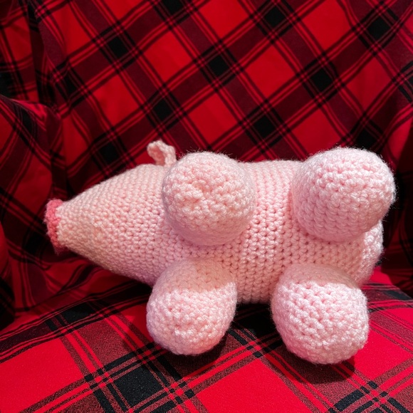 Hand Crocheted Charlotte the Piggy Stuffed Animal! - Picture 9 of 12